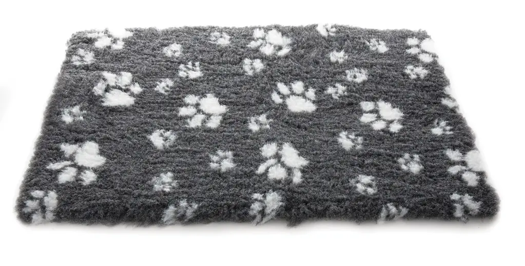 [14421_25875] Tapis anti-dérapant "Pattes gris/blanc" (50 x 75 cm) - Martin Sellier