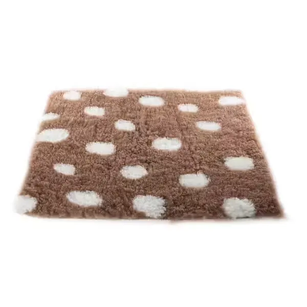 Tapis anti-dérapant "Pois beige" (50 x 75 cm) - Martin Sellier