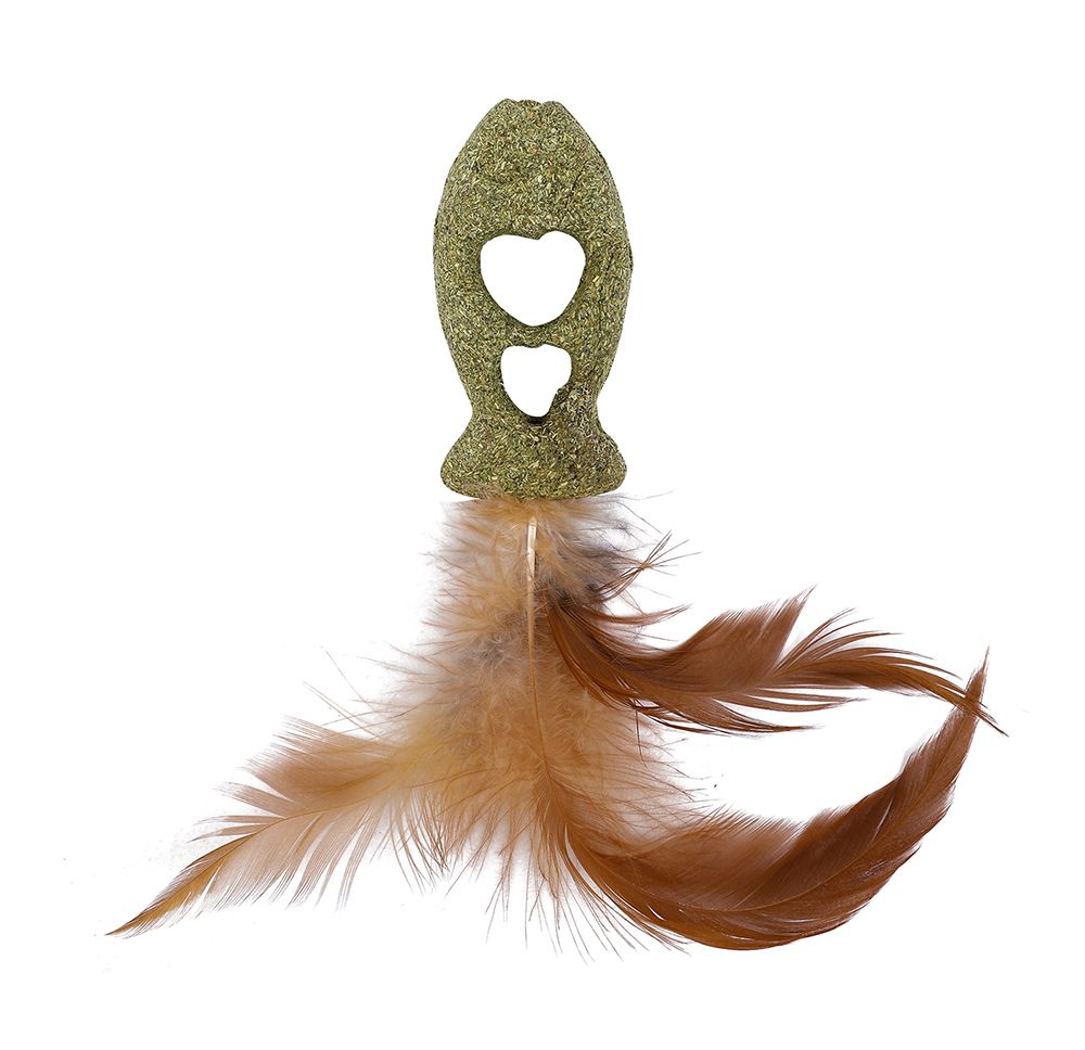 Poisson à plumes avec herbe à chat - Wouapy
