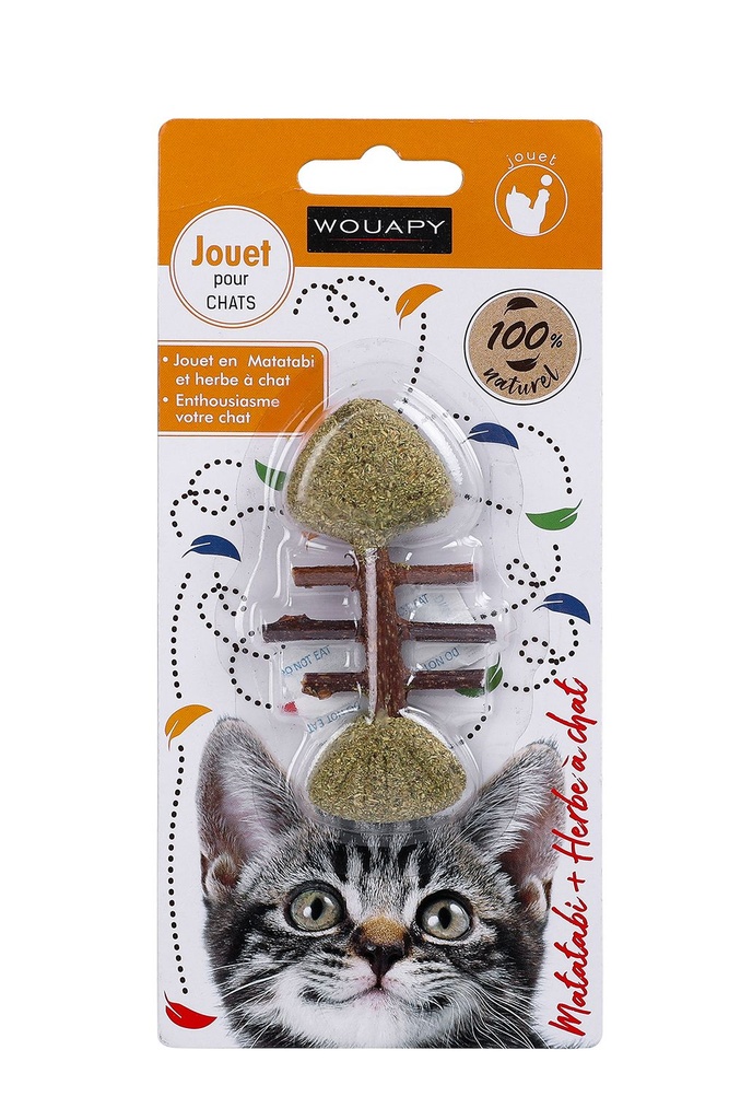 Arrête de poisson en matabi et herbe à chat - Wouapy