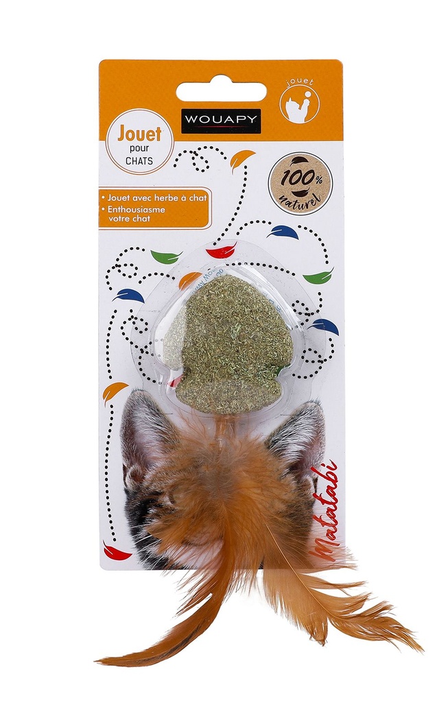 Poisson nageur à plumes avec herbe à chat - Wouapy