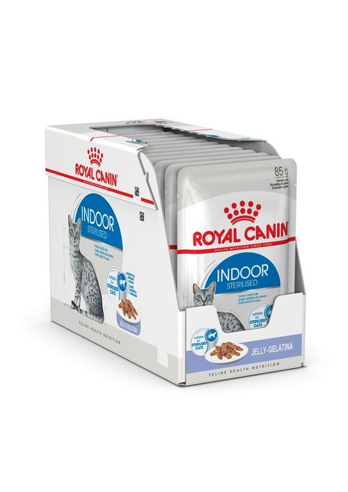 [14606] Feline Nutrition Indoor Sterilised en gelée (12 sachets 85 g) - Royal Canin