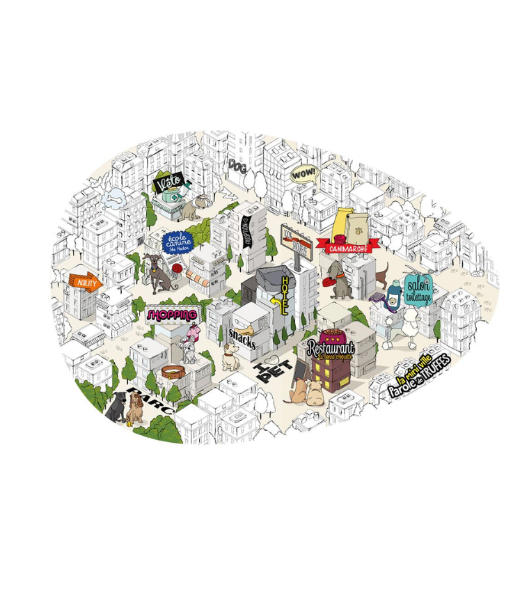 [14610] Set de table "Ma ville" - Parole de Truffes