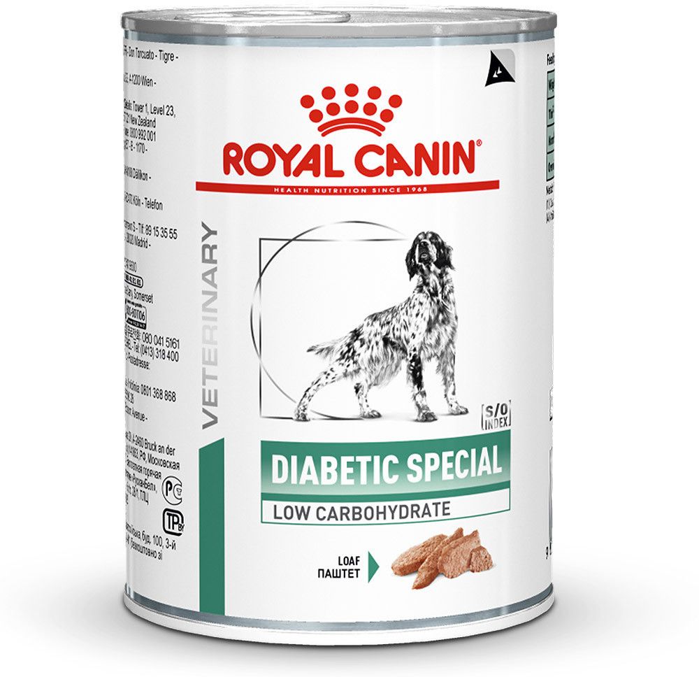 Dog Diabetic Special Low Carbohydrate (12 boites 410 g) - Royal Canin Veterinary