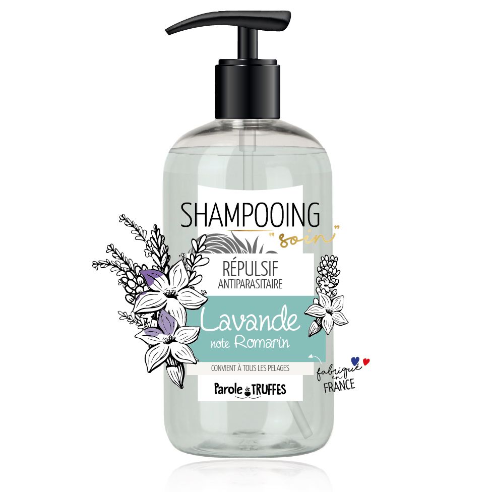 Shampooing répulsif lavande et note de romarin (300 ml) - Parole de Truffes