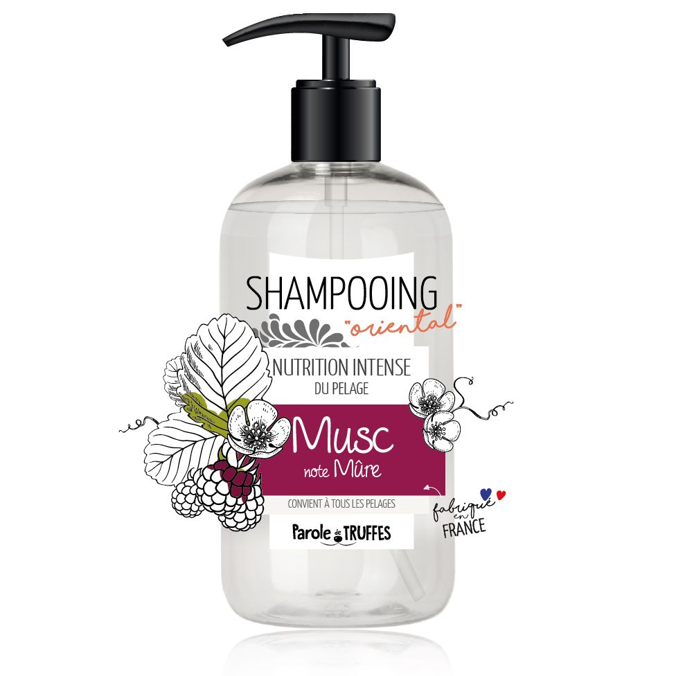 Shampooing Musc et note de Mûre (300 ml) - Parole de Truffes