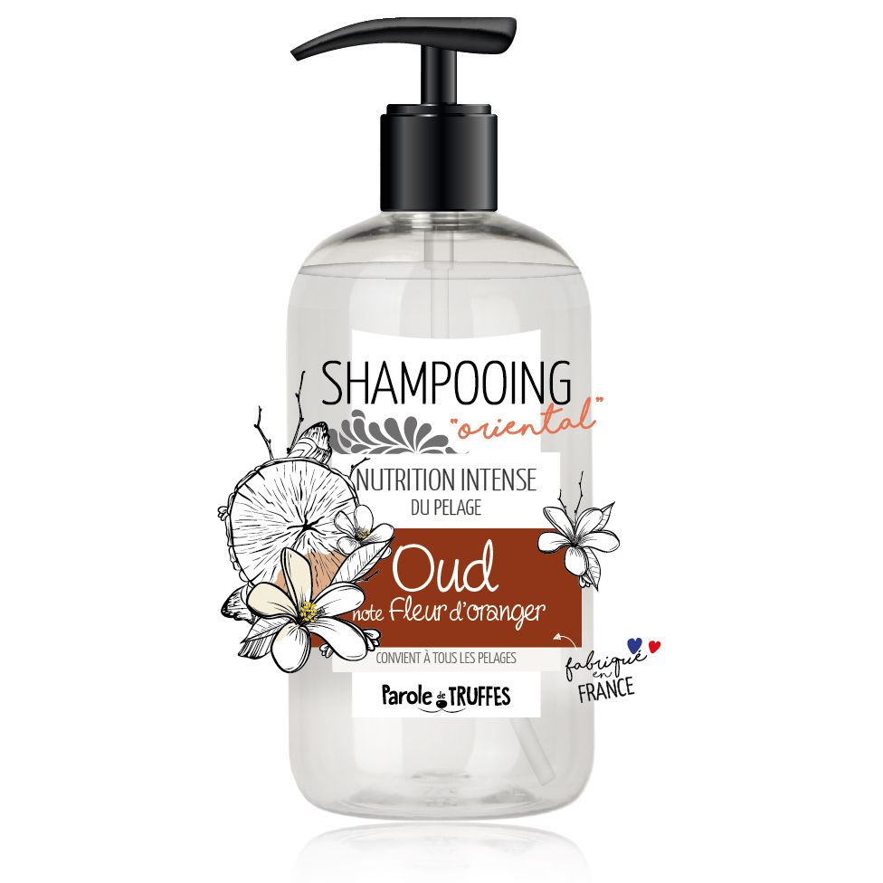 Shampooing oud et note fleur d'oranger (300 ml) - Parole de Truffes