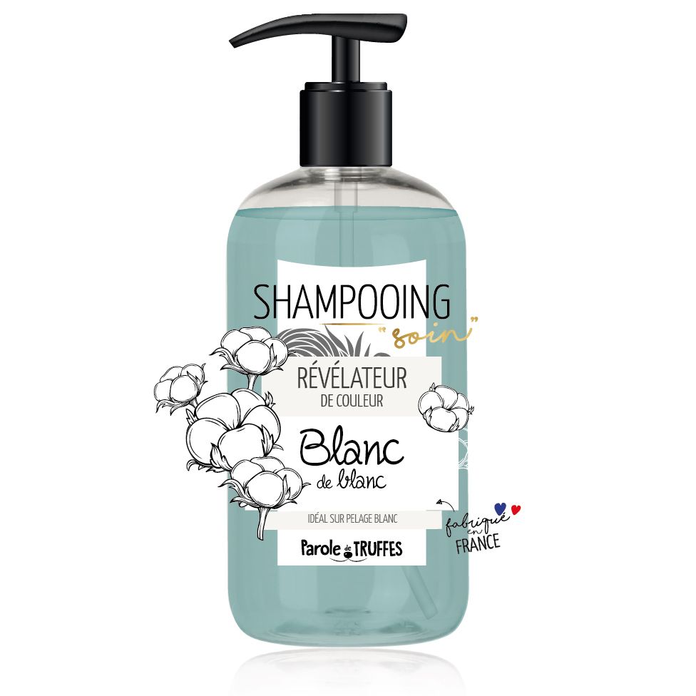 Shampooing Blanc de Blanc pour chien et chat (300 ml) - Parole de Truffes