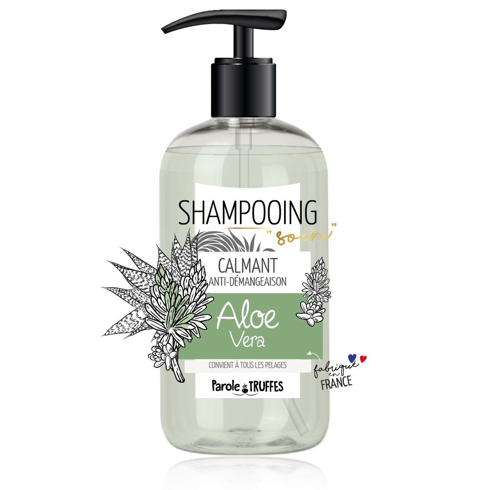 Shampooing calmant anti-démangeaisons à l'Aloé Véra (300 ml) - Parole de Truffes