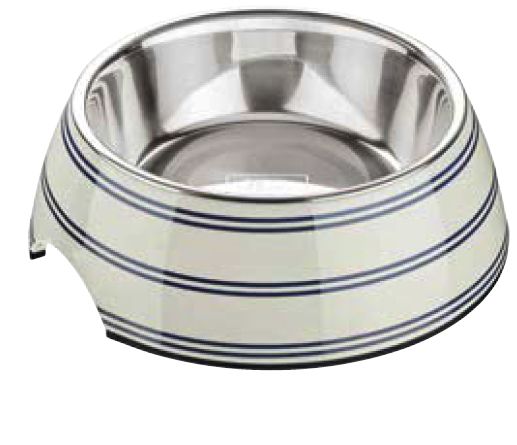 Gamelle en mélamine "Silda" blanc/gris (350 ml) - Hunter