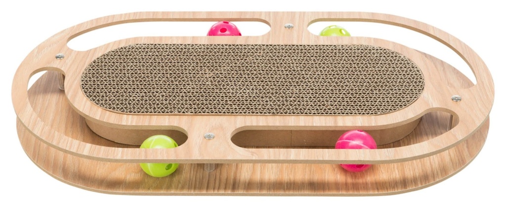 Plaque griffoir avec cadre en bois ovale - Trixie