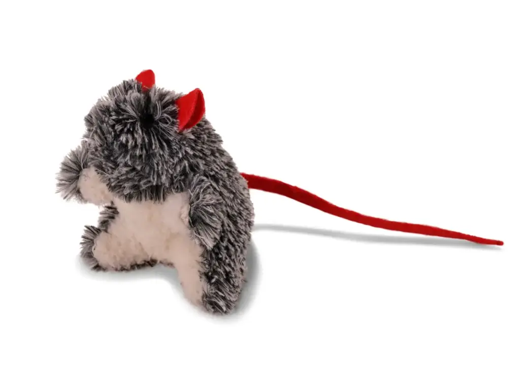 Peluche pour chat "Souris Franka" gris 23 cm - Vadigran
