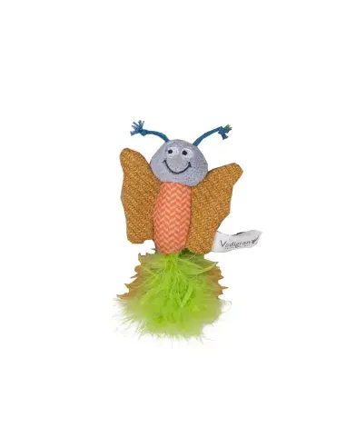 [14868] Peluche pour chat "Fancy Papillon" orange - Vadigran