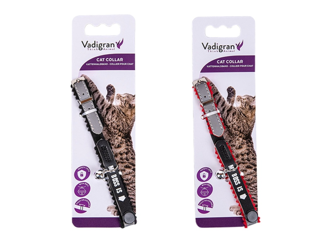 Collier pour chat "My Boss" (Rouge) - Vadigran