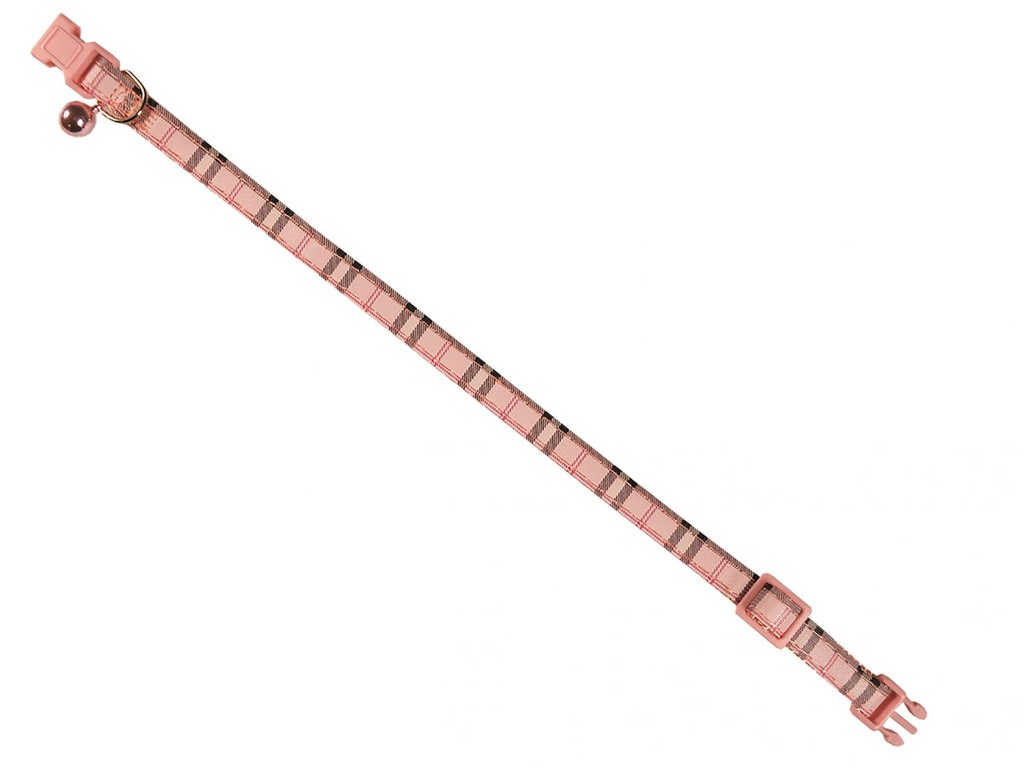[14877_26302] Collier pour chat "Ecossais" (Rose) - Vadigran