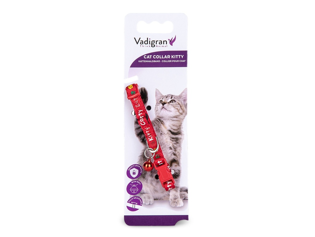 Collier pour chaton "Kitty Cat" (Rouge) - Vadigran