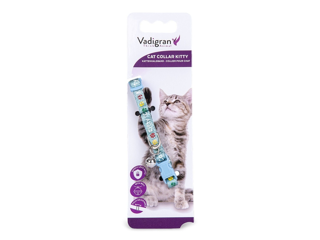 Collier pour chaton "Kitty Cat" (Bleu) - Vadigran