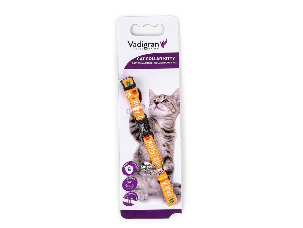 [14881_26311] Collier pour chaton "Kitty Cat" (Orange) - Vadigran