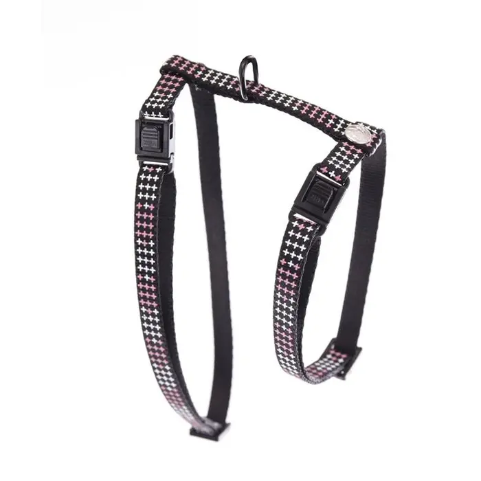 [14956] Harnais pour chat "Croix" rose - Martin Sellier