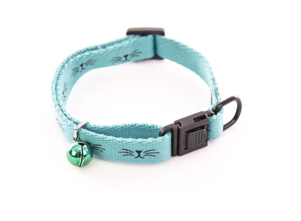[14974] Collier pour chat "Frimousse" turquoise - Martin Sellier