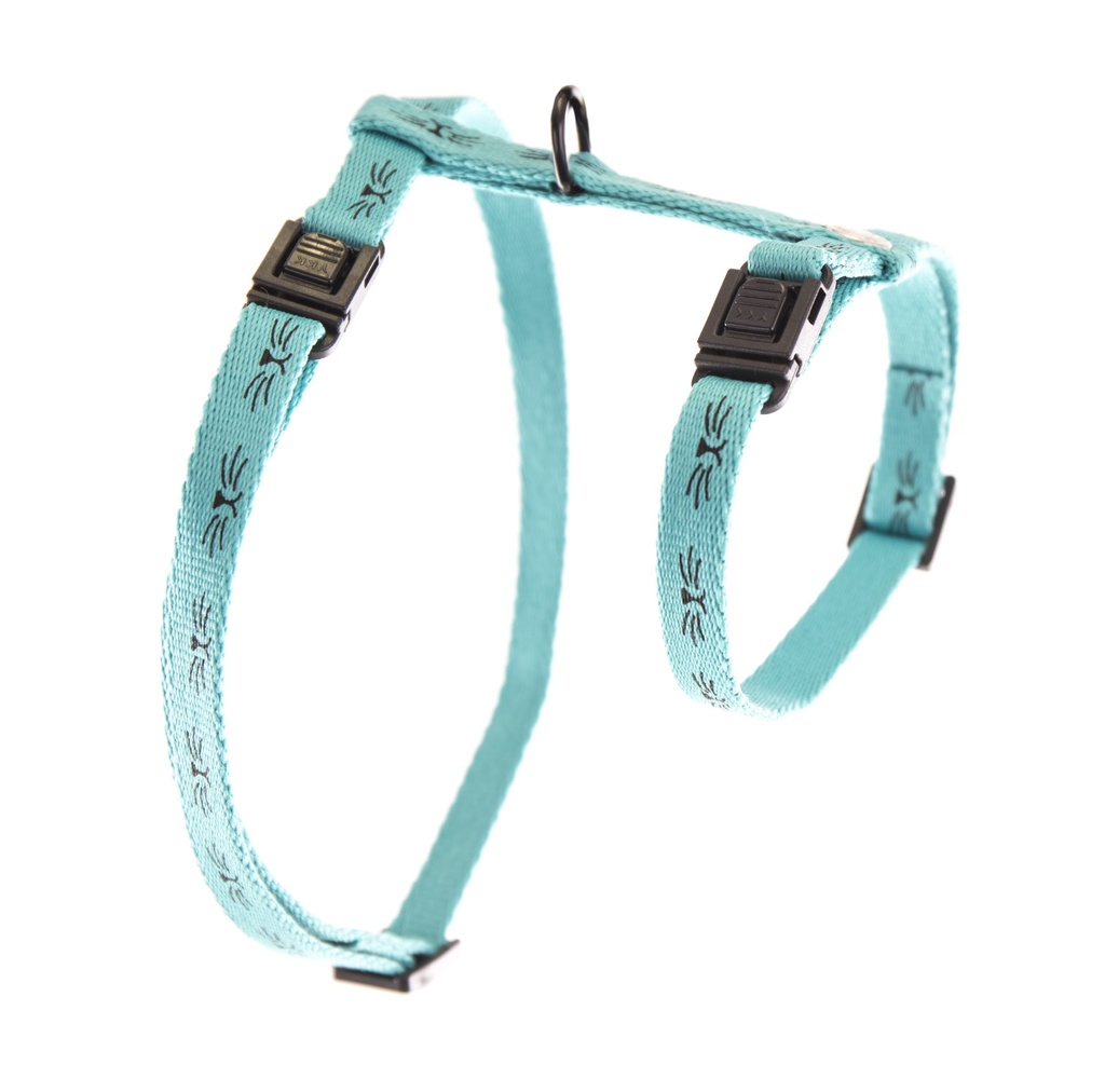 [14976] Harnais pour chat "Frimousse" turquoise - Martin Sellier