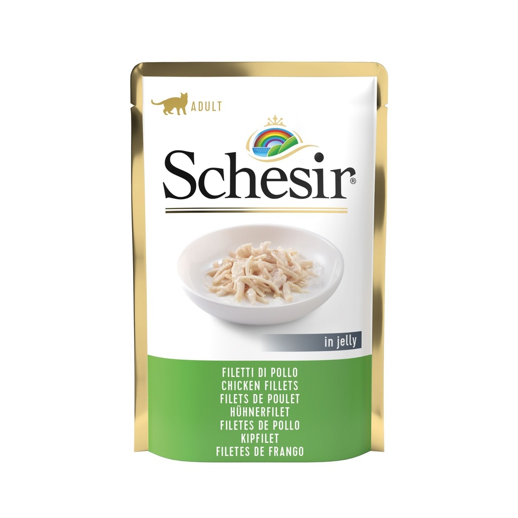 Sachet fraîcheur pour chat en gelée - Filet de poulet (85 g) - Schesir