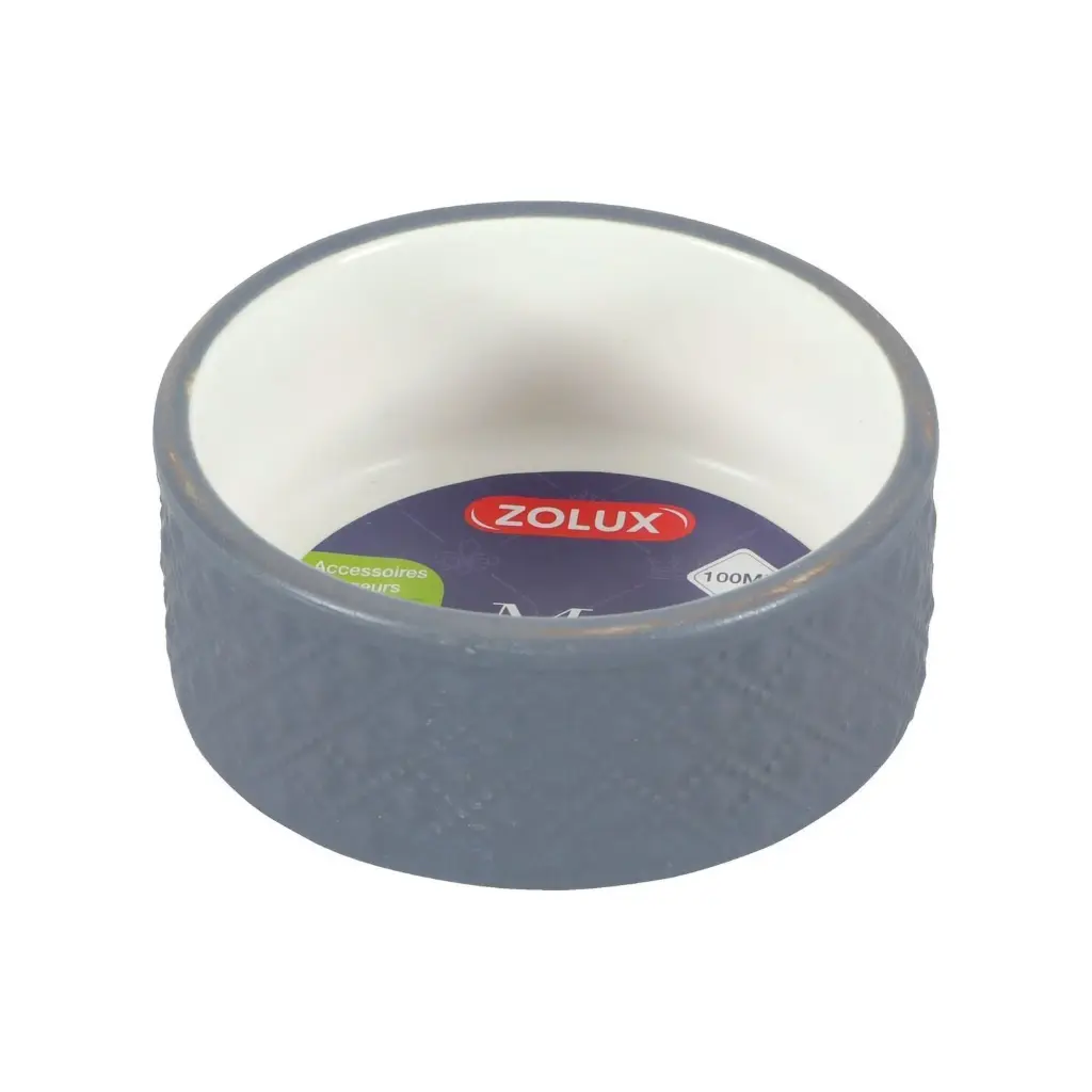 [15020_26459] Écuelle pour rongeur "Margot" - Gris (100 ml) - Zolux