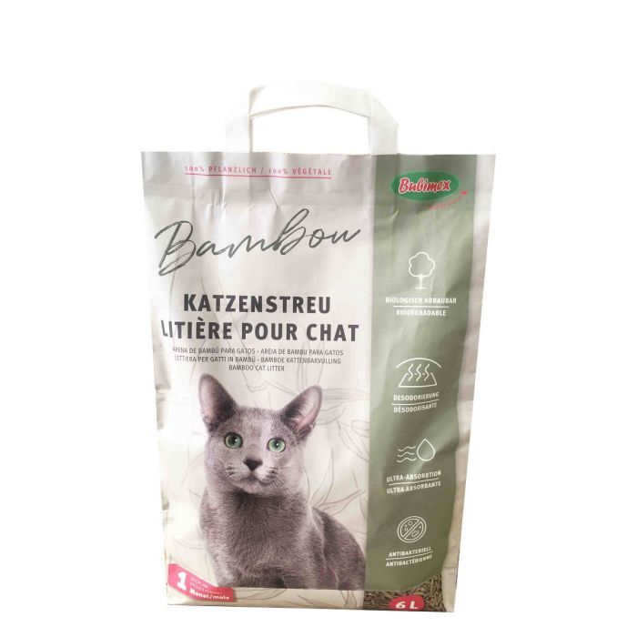 Litière naturelle au bambou (6 litres) - Bubimex