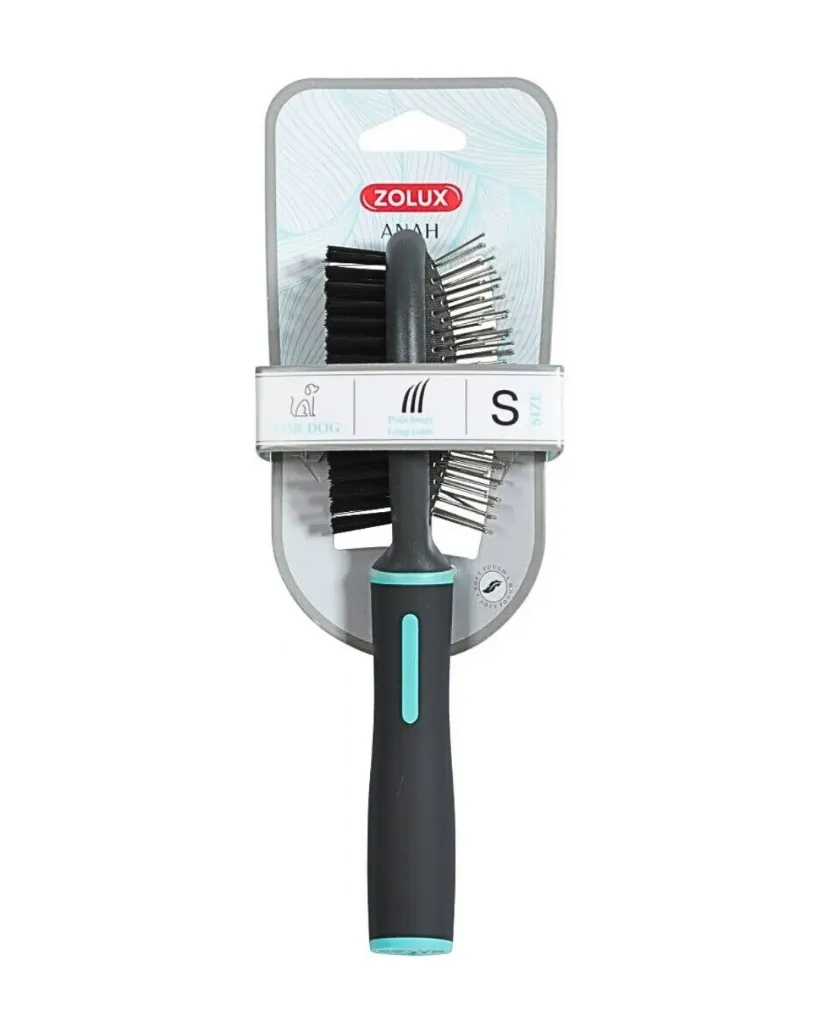 [15115_26594] Brosse double Anah pour chien (S) - Zolux