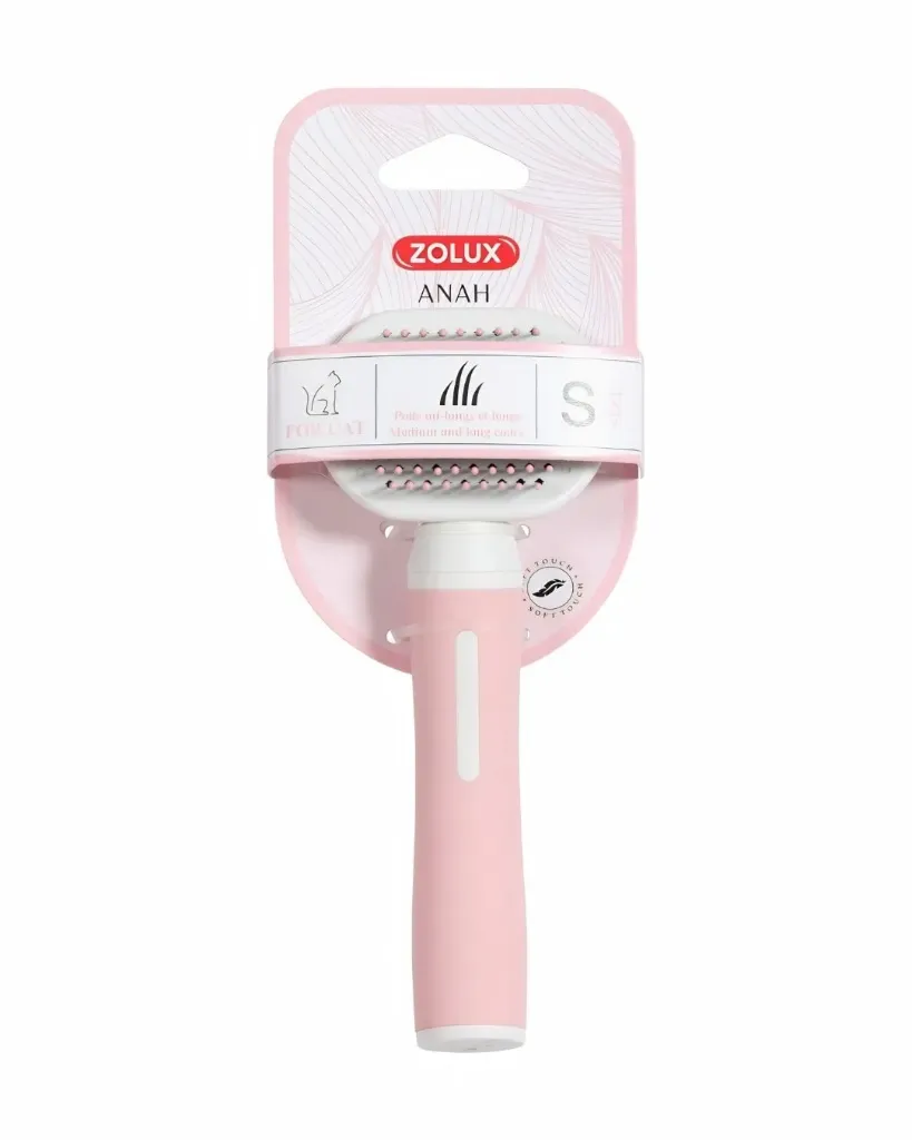 [15125_26600] Brosse slicker douce Anah pour chat (S) - Zolux