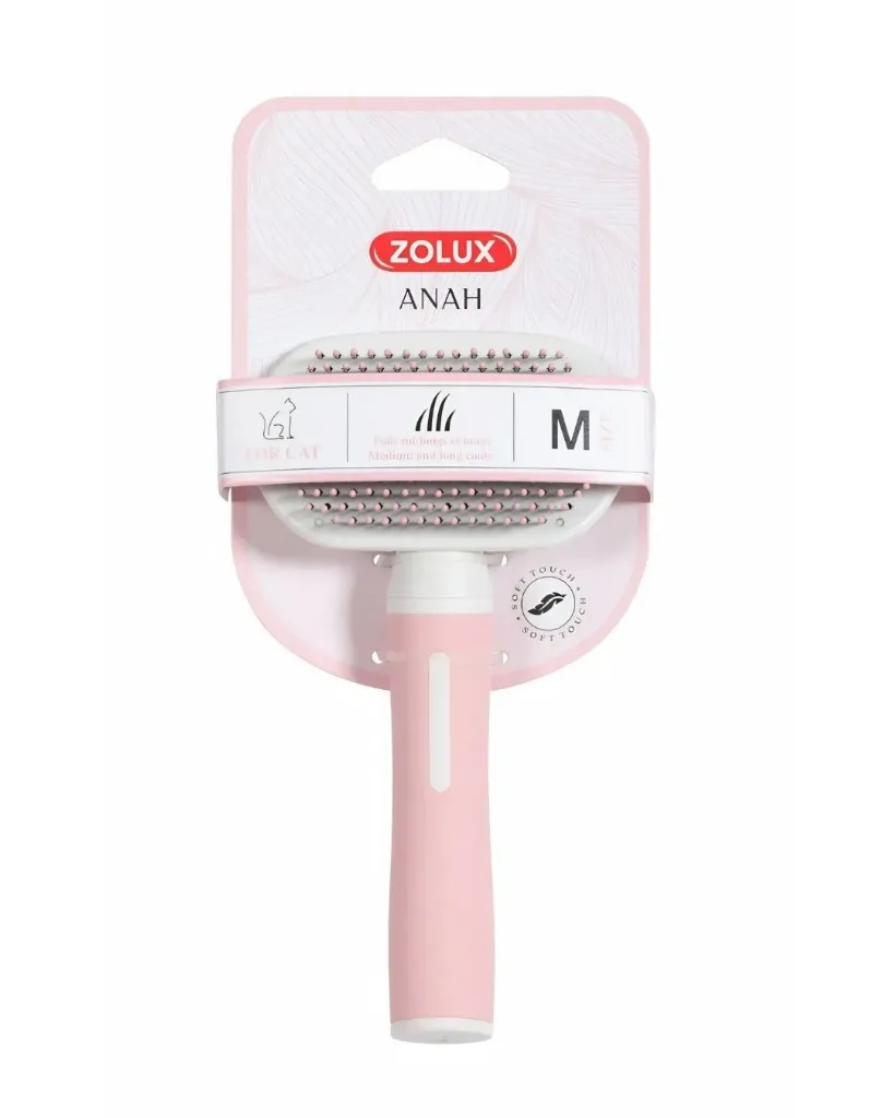 [15125_26601] Brosse slicker douce Anah pour chat (M) - Zolux