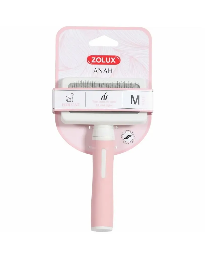 [15127_26605] Brosse slicker Anah pour chat (M) - Zolux