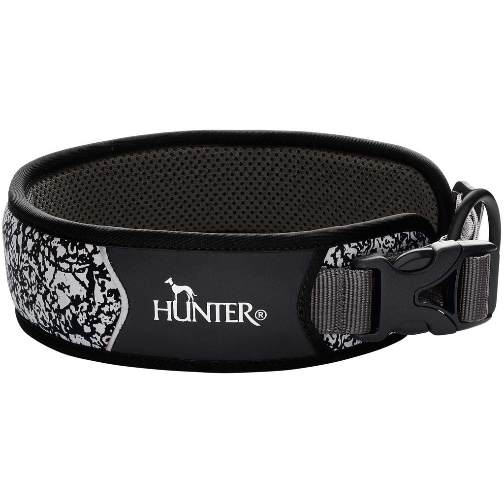 Collier nylon réfléchissant noir - Divo Reflect (M) - Hunter
