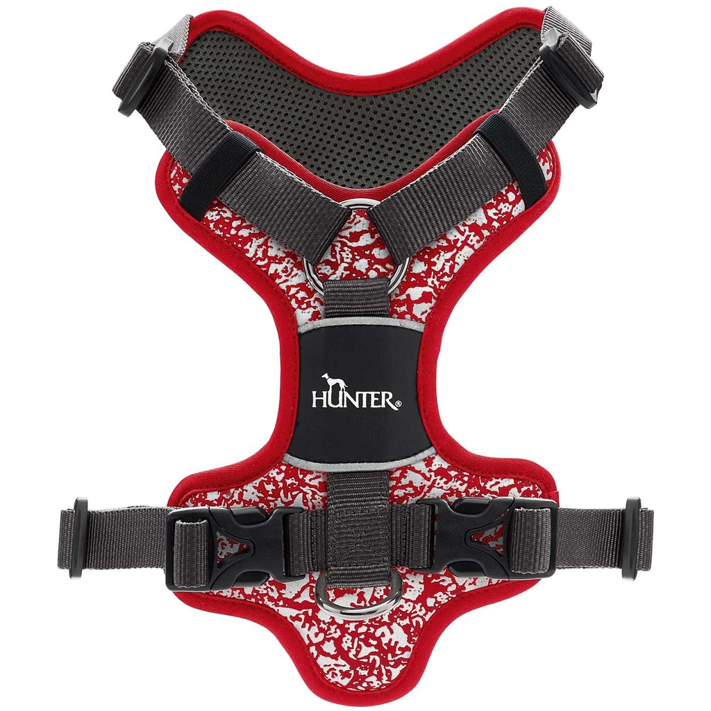 Harnais nylon réfléchissant rouge - Divo Reflect (S) - Hunter