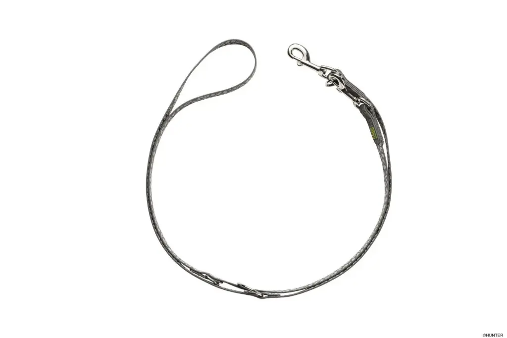 [15177_26717] Laisse réglable réfléchissante léopard gris - Convenience Reflect (Taille 1) - Hunter