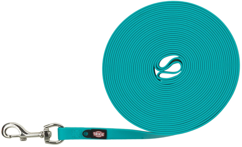 [15207_26803] Laisse à pister Easy Life pour chien M-XL - Turquoise (10 m) - Trixie
