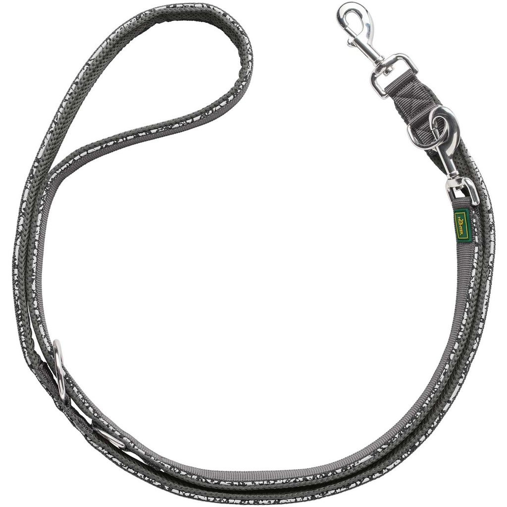 [15217_26817] Laisse en nylon réfléchissante noire (Taille 1) - Divo Reflect Hunter