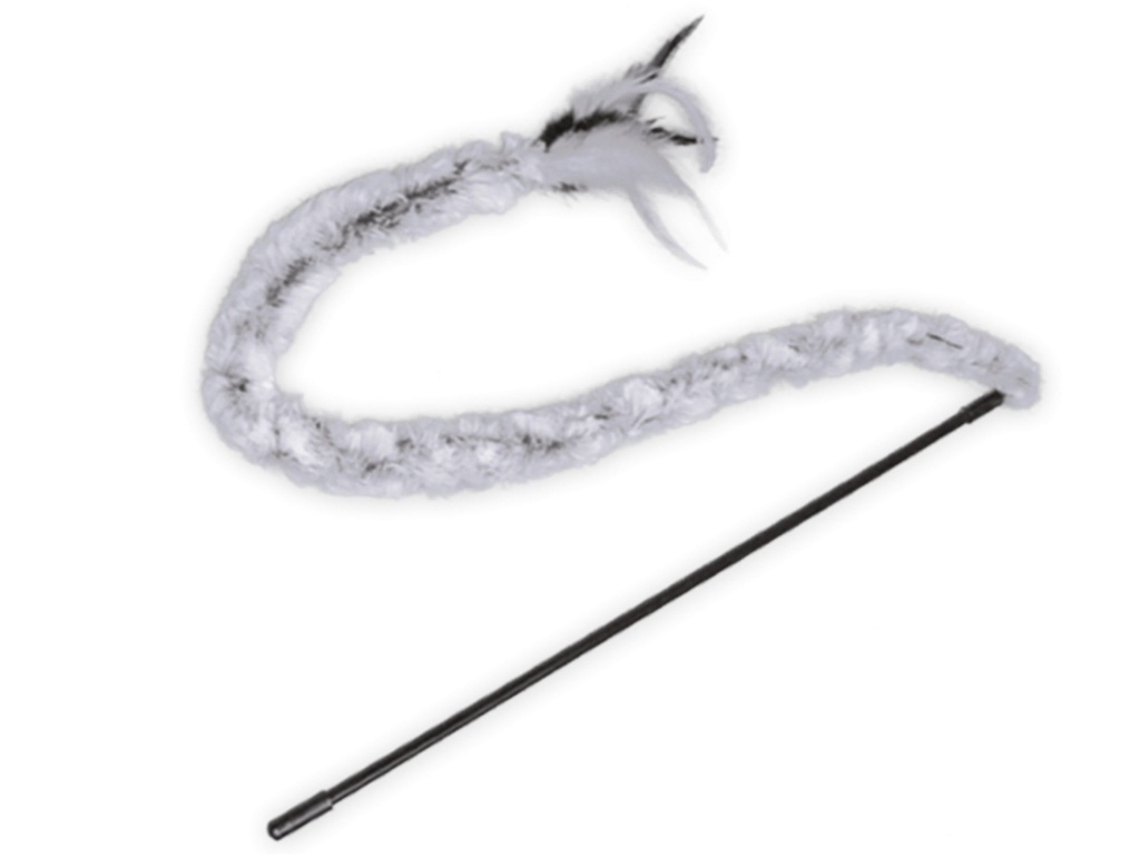 Jouet chat canne à pêche astra gris 45cm - Vadigran