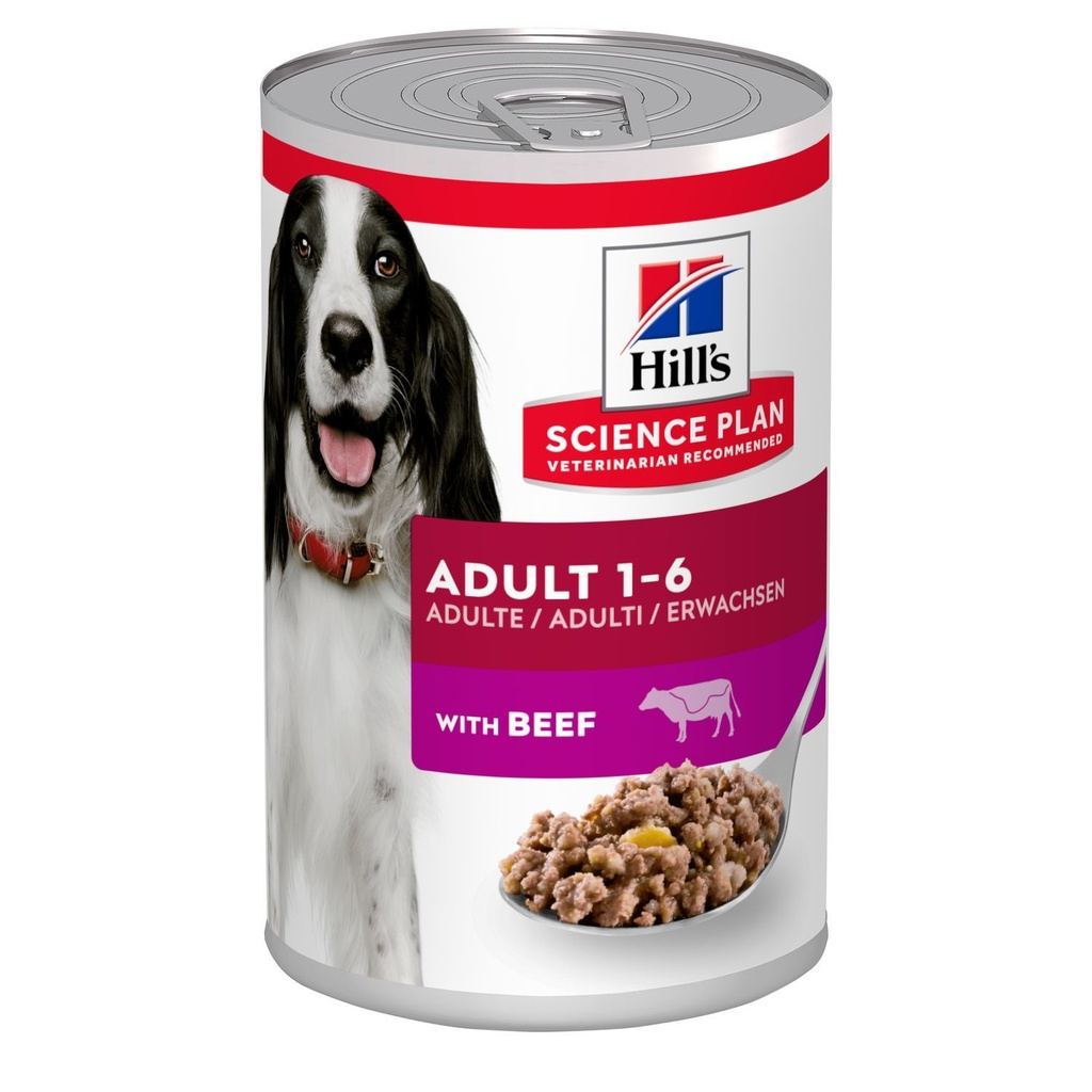 Canine Adult Boeuf (12 boîtes 370 g) - Hill's Science Plan