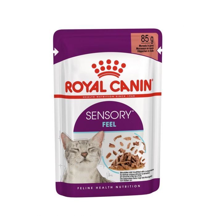 Bouchées en sauce pour chat Sensory Feel (12 sachets 85 g) - Royal Canin