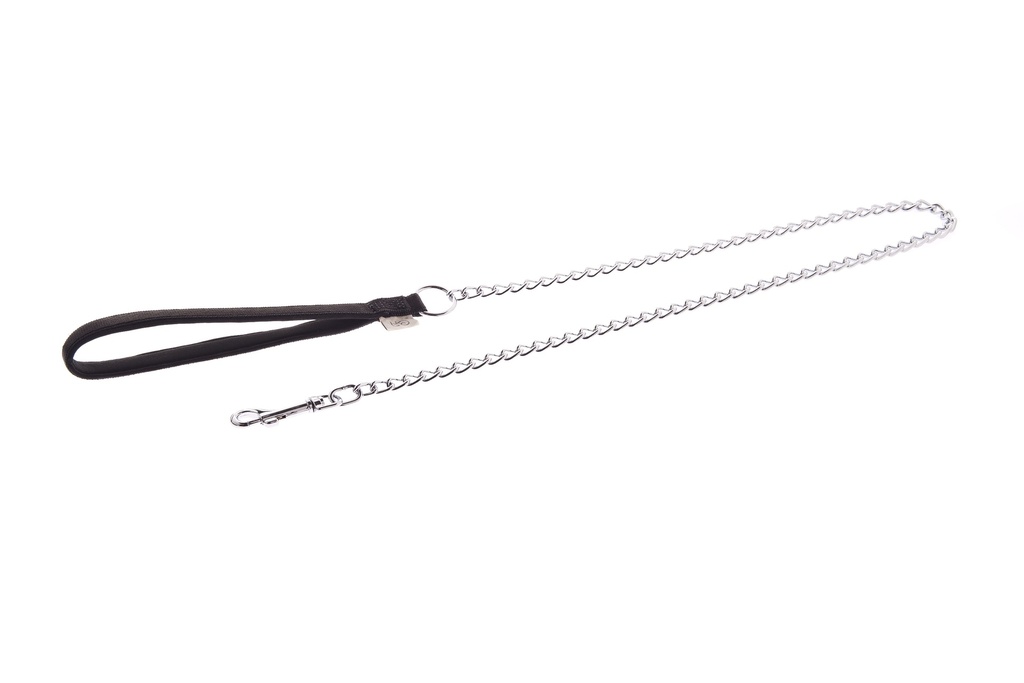Laisse chaîne avec poignée Nylon Special - Noir (Taille 3) - Ferribiella