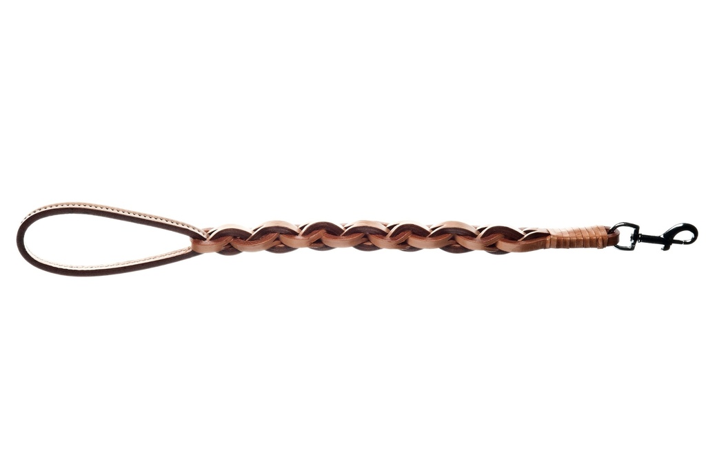 [15468] Poignée en cuir tressé naturel - Ferribiella