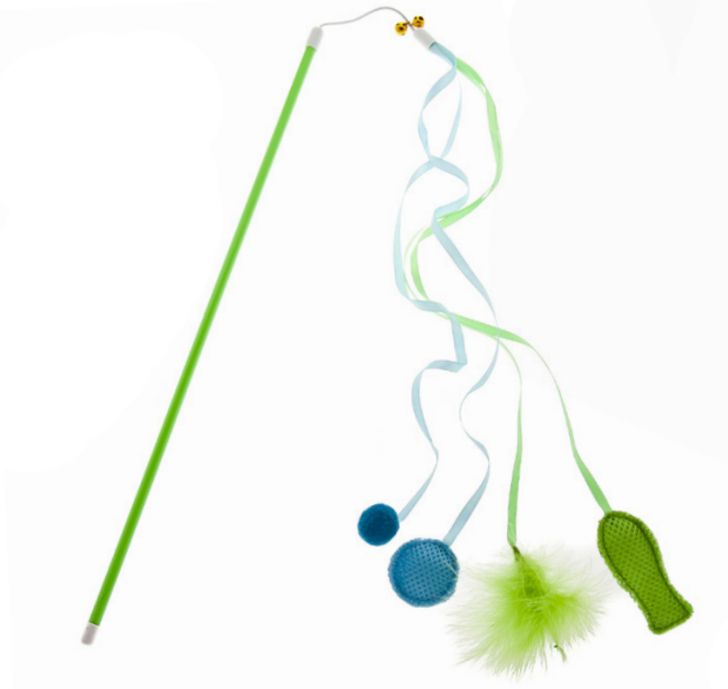 Canne à pêche à rubans pour chat - Ferribiella