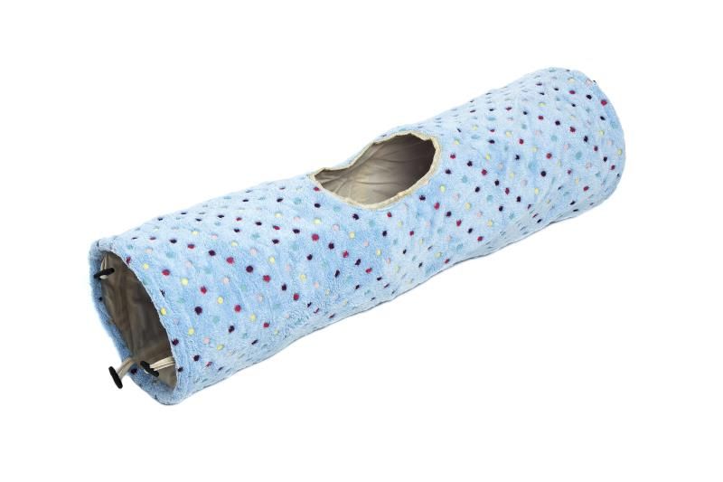 Tunnel mou pour chat (Bleu) - Ferribiella