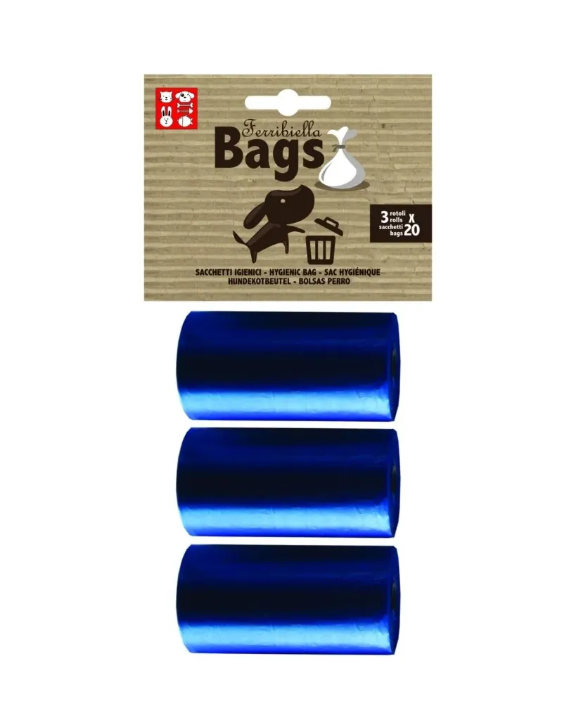 Sachets ramasse crottes bleu - Ferribiella