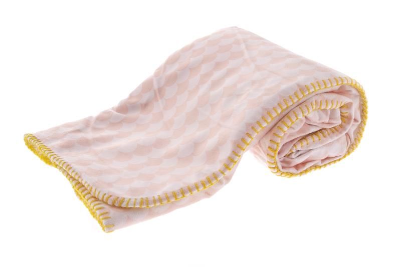 [15547_27790] Couverture douce à motifs roses (S : 100 x 70 cm) - Ferribiella