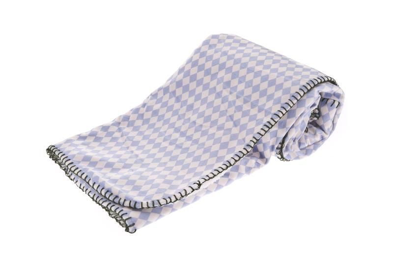 Couverture douce à losanges bleus (S) - Ferribiella