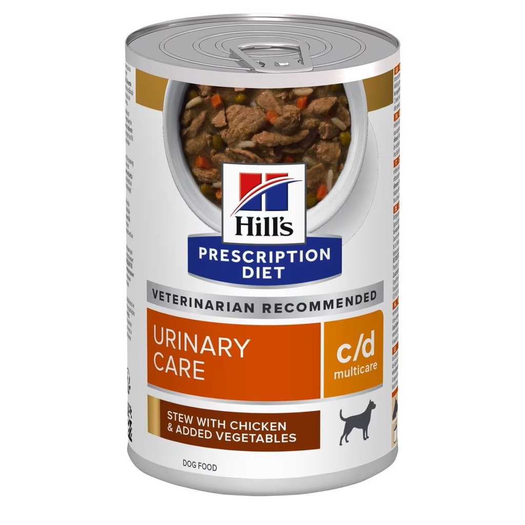Canine c/d Mijotés (24 boîtes de 156 g) - Poulet et légumes mijotés - Hill's Prescription Diet