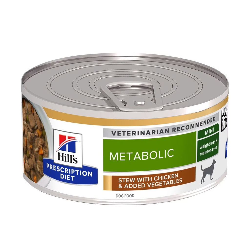 Canine Métabolic Mijotés (24 boîtes de 156 g) - Poulet et légumes - Hill's Prescription Diet
