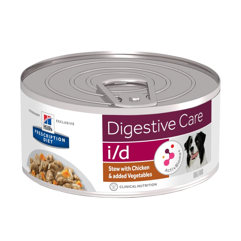 Canine i/d Mijotés (24 boîtes de 156 g) - Poulet et légumes mijotés - Hill's Prescription Diet